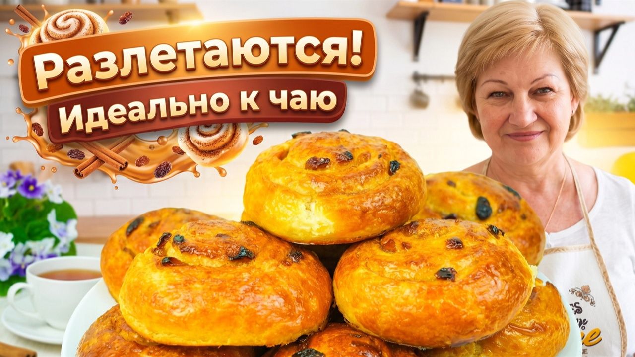 Эти завитушки исчезают со стола мгновенно! Слоёные булочки с изюмом и корицей