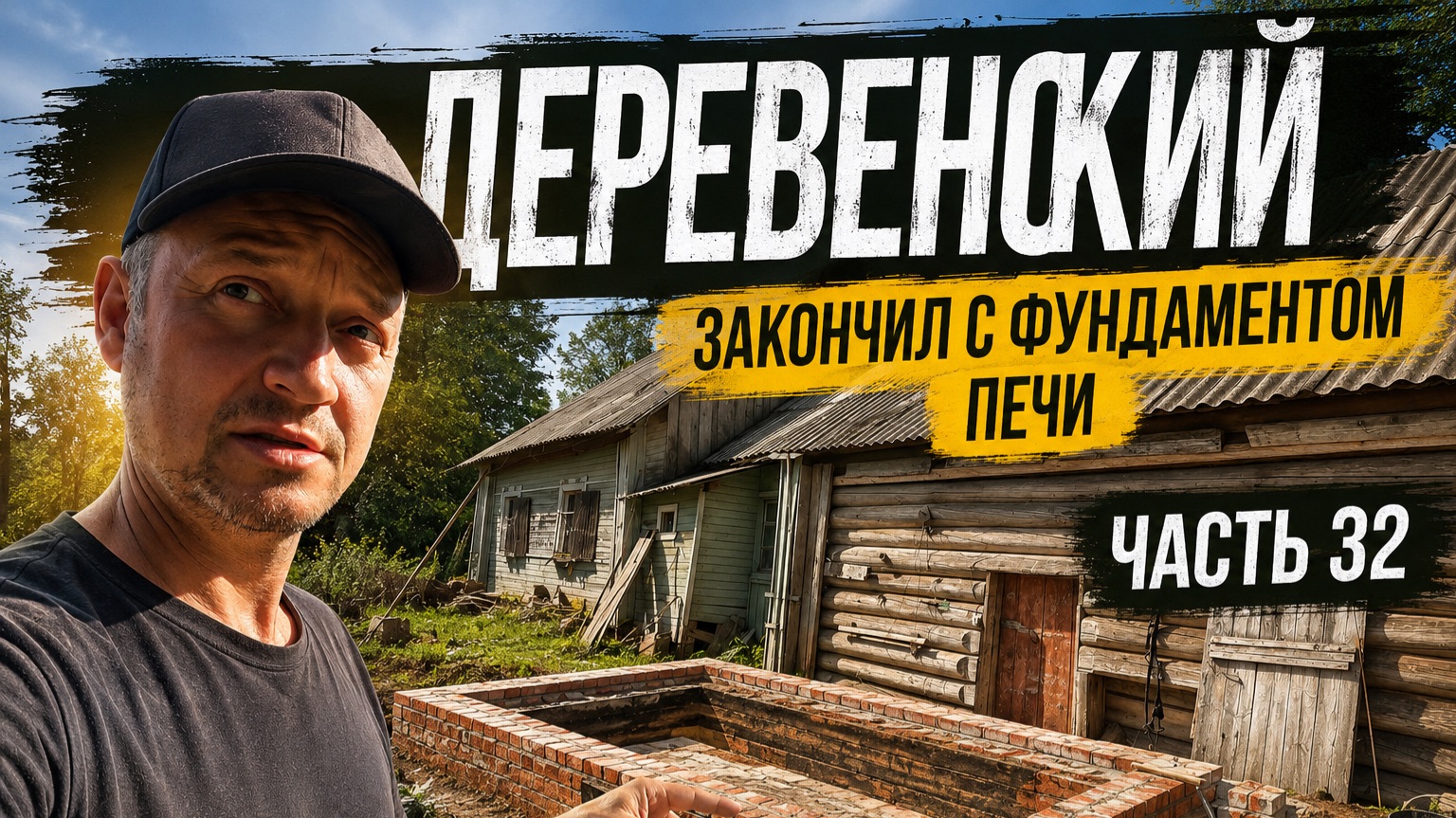 ГОРОДСКОЙ КУПИЛ ДОМ В ДЕРЕВНЕ // ЧУТЬ НЕ УМЕР // ФУНДАМЕНТ ПОД ПЕЧЬ ГОТОВ // ЧАСТЬ 32