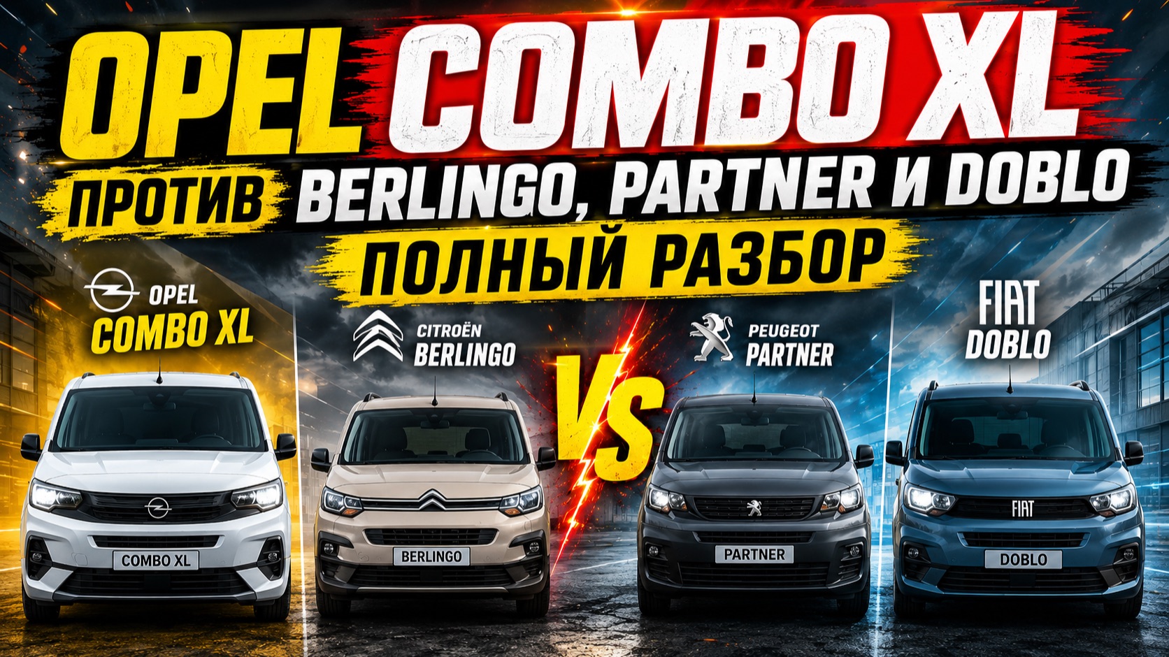Opel Combo XL против Berlingo, Partner и Doblo. Полный разбор