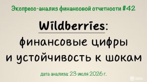 Экспресс-анализ #42: Wildberries - финансовые цифры и устойчивость к шокам