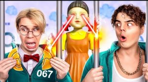 ИГРА В КАЛЬМАРА В ТЮРЬМЕ! 🦑 Кто заберет МИЛЛИАРДЫ — Качок или Ботан?!