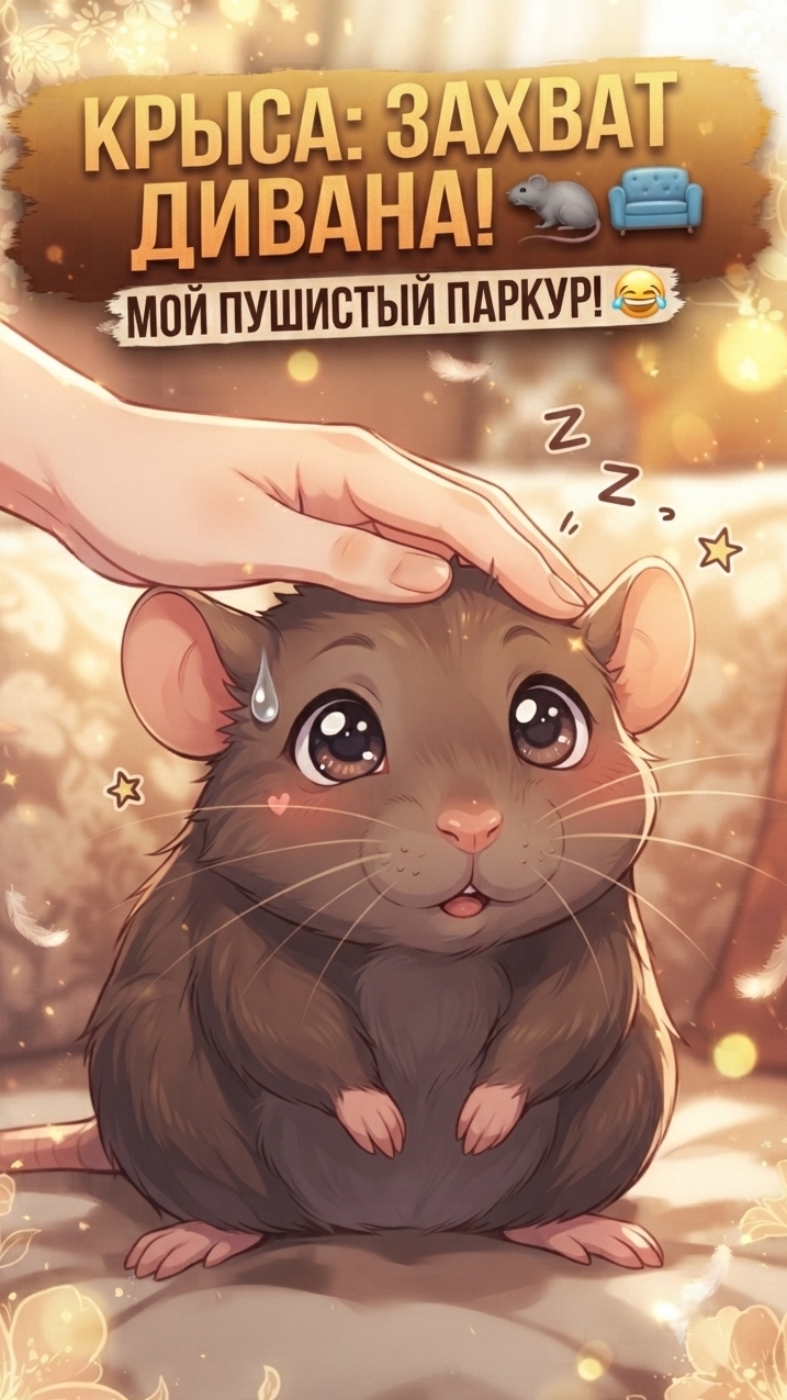 Крыса-исследователь на диване! 🐀🐾 Милота зашкаливает.