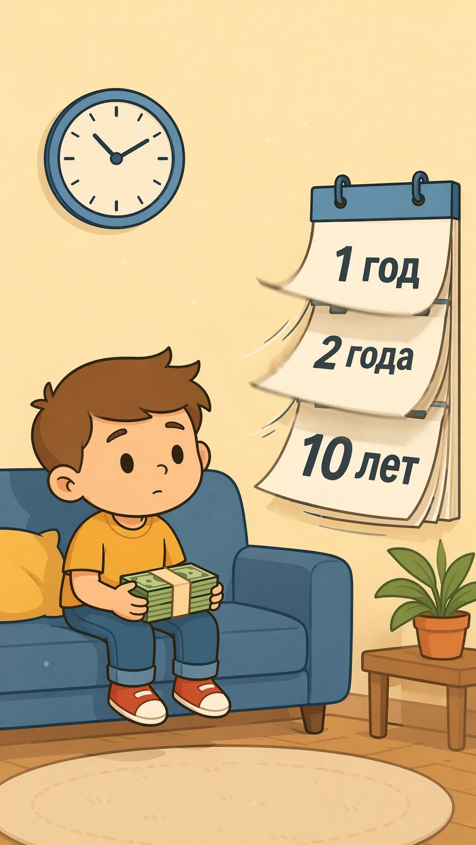 100 000 рублей без движения за 10 лет превращаются в 42 000.
