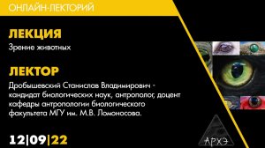 Станислав Дробышевский - Зрение животных (12 сентября 2022)
