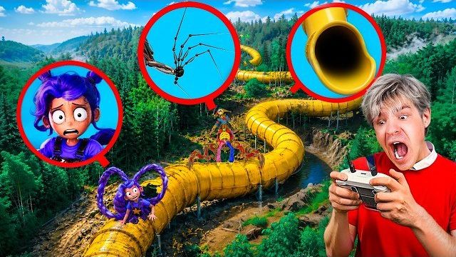 😱 МОЙ ДРОН СНЯЛ SLIDE EATER VS PROTOTYPE AND LILY В 300 НОЧИ!!! 🛸💥