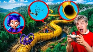 😱 МОЙ ДРОН СНЯЛ SLIDE EATER VS PROTOTYPE AND LILY В 300 НОЧИ!!! 🛸💥