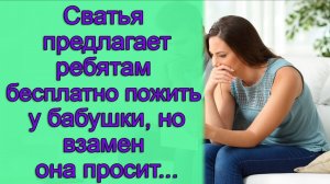 Сватья предлагает ребятам бесплатно пожить у бабушки, но взамен она просит...