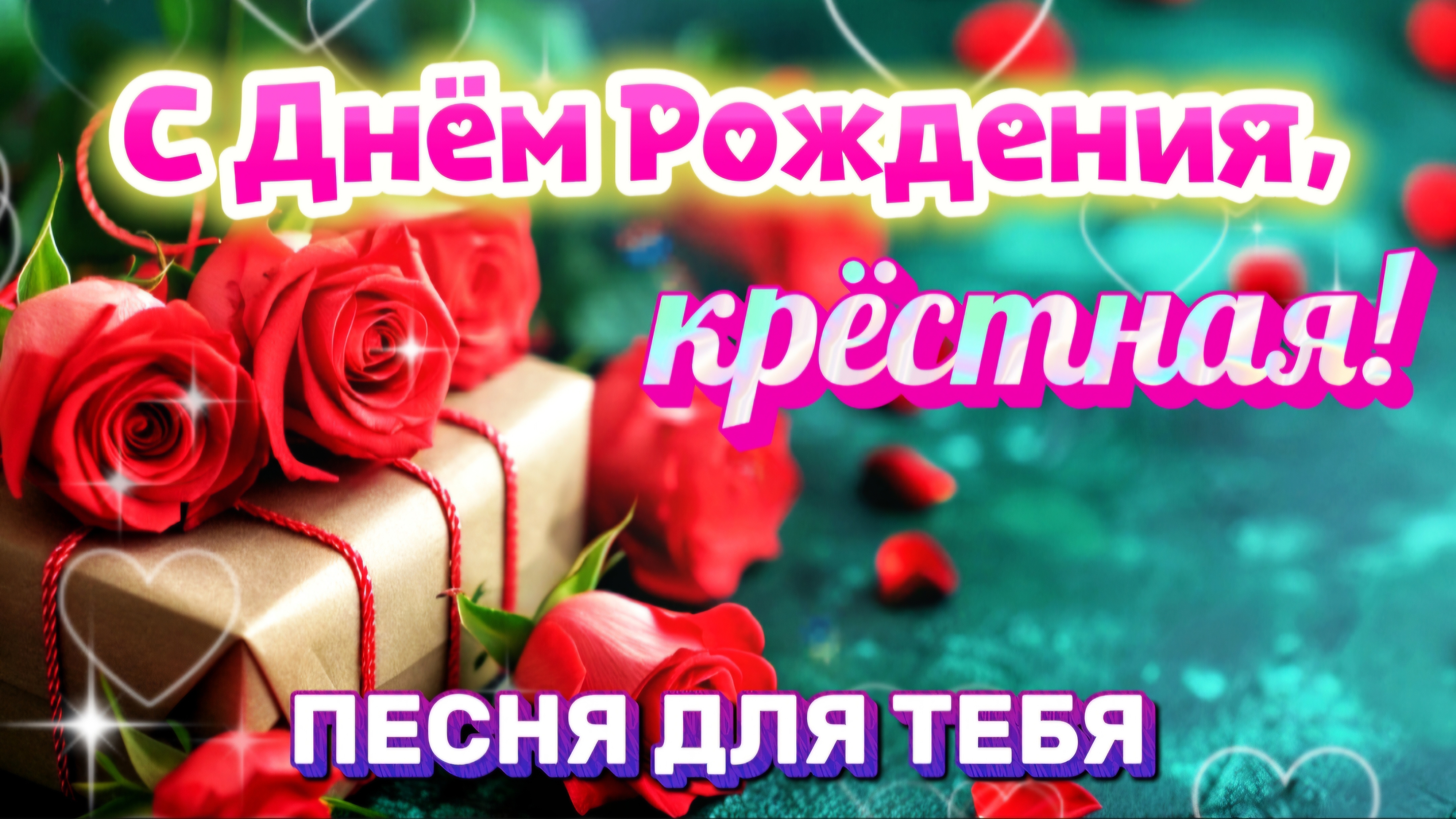 💖 С Днём рождения, крёстная! Красивое поздравление крёстной маме | Песня до слёз 🌹
