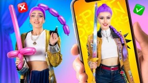 K-Pop Охотники на Демонов! Фейк против настоящих челлендж — пробираемся в кино!
