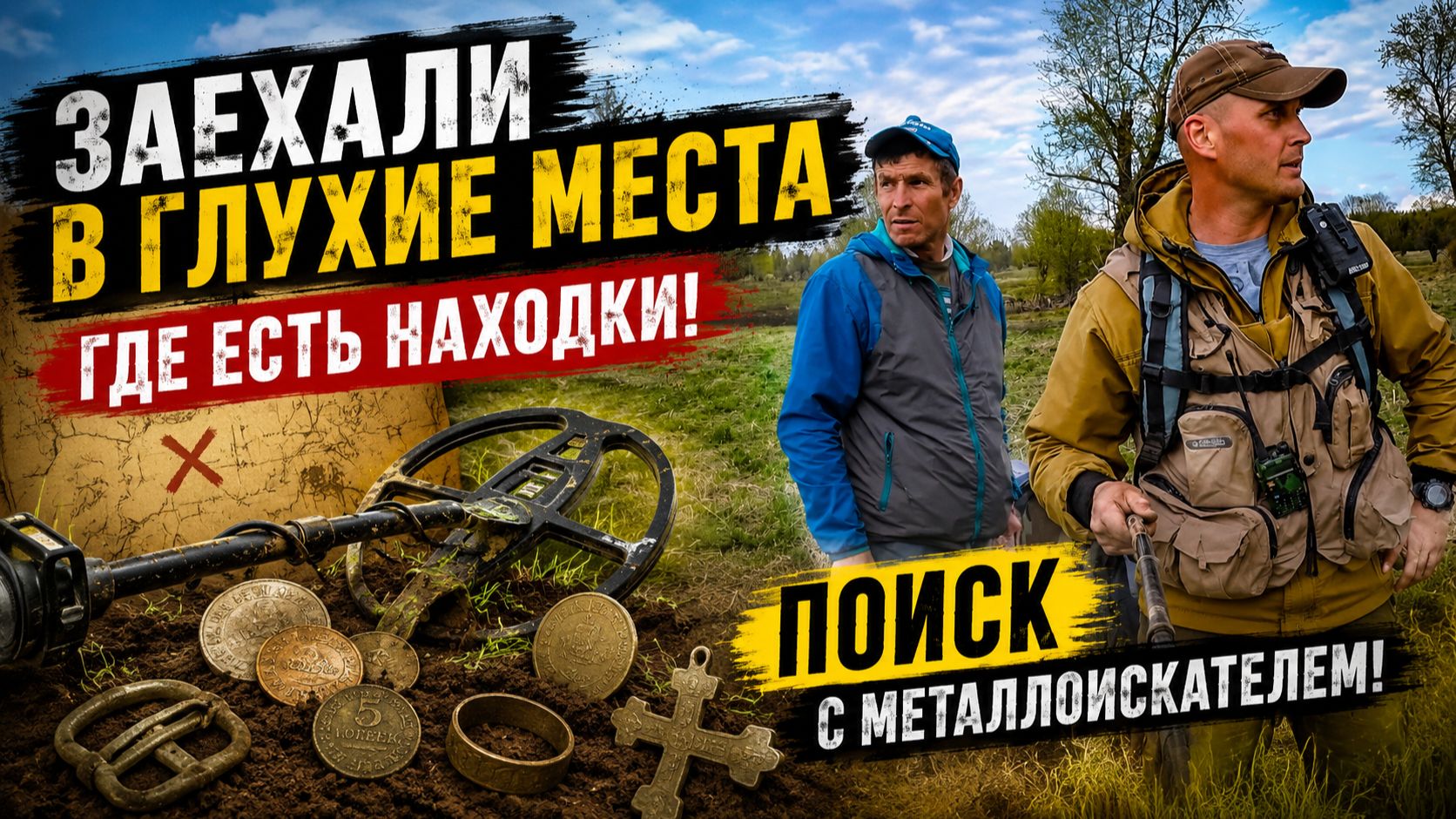 Заехали в глухие места! Поиск с металлоискателем принёс находки