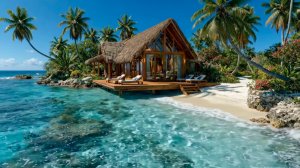 УЮТНЫЙ ДЖАЗ В БУНГАЛО У БИРЮЗОВОГО МОРЯ 🏝️🎷 ДЛЯ ОТДЫХА И СПОКОЙСТВИЯ
