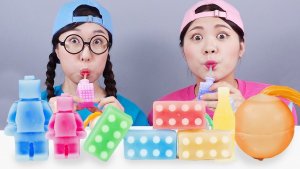 Радужная восковая бутылочка глазное желе Мукбанг ДОНА DONA