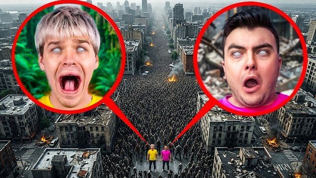 😱 МЫ ПОПАЛИ В ЗОМБИ АПОКАЛИПСИС В РЕАЛЬНОЙ ЖИЗНИ!! 🚨 Выживание 24 Часа! 🔥❌