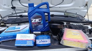 157ткм.Замена масла ZIC 10W40 LPG.Фильтра.