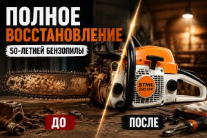 Полная реставрация ржавой бензопилы 50-летней давности | Возрождение STIHL 020AVP