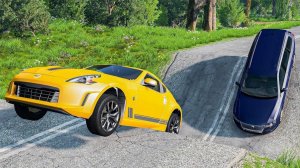 Мультик_ Тачки против Гигантских Ям на Дороге — BeamNG.drive