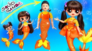 Куклы – русалки растут в Игре в Кальмара 2! 32 идеи для ЛОЛ