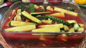 Боже, как вкусно! Я всегда буду так готовить! Просто залейте огурцы ТОМАТНЫМ СОКОМ! Вкусные огурцы!