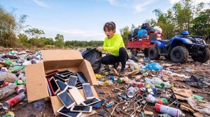 Нашла более 50 старых смартфонов во время сбора и уборки мусора на опушке леса. Серия 63