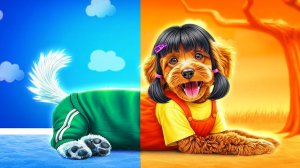 Кукла из игры в Кальмара усыновила собачку. Весёлые истории для детей