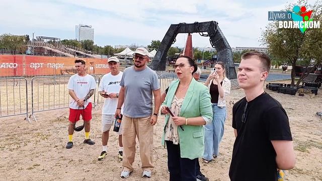 Председатель Волжской городской Думы ознакомился с подготовкой арт-парка ULTRA100 к фестивалю
