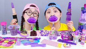 Магазин товаров повседневного спроса Фиолетовая еда Желейный десерт Mukbang ДОНА DONA