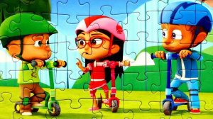 PJ Masks спешат на помощь собираем пазлы с героями мультика Герои в масках