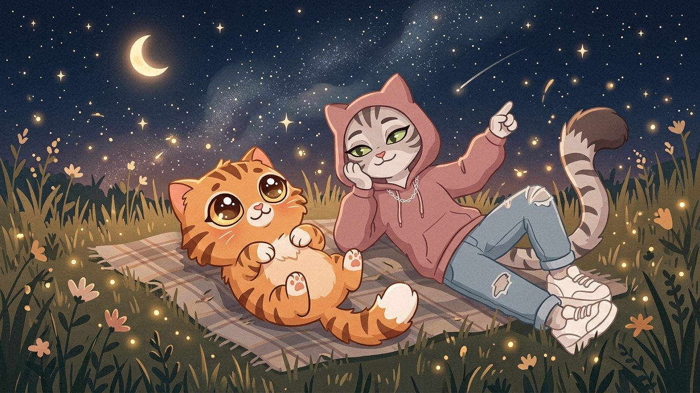 🌌 КОЛЫБЕЛЬНАЯ «ЗВЁЗДНАЯ НОЧЬ» | Гав и Лена на траве
