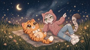 🌌 КОЛЫБЕЛЬНАЯ «ЗВЁЗДНАЯ НОЧЬ» | Гав и Лена на траве