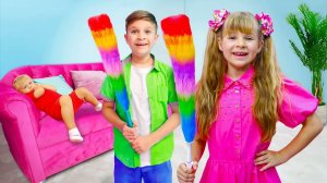 Веселая Уборка Дома с Родителями _ Fun Cleaning Day with Parents