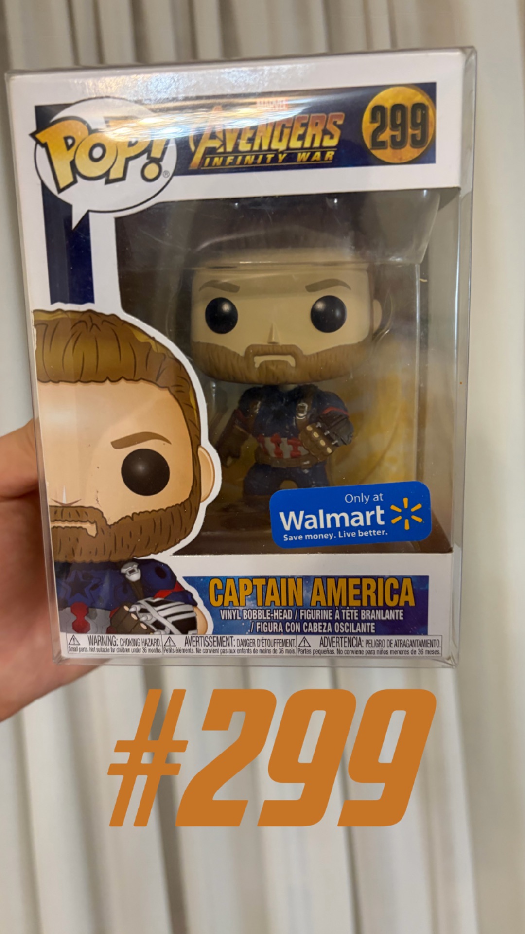 📌Funko Pop 299 Captain America Walmart Exclusive