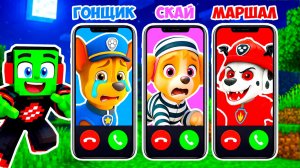 МНЕ ПОЗВОНИЛИ в 3 ЧАСА НОЧИ СКАЙ ГОНЩИК И МАРШАЛ EXE в МАЙНКРАФТ ЩЕНЯЧИЙ ПАТРУЛЬ