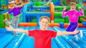 24 часа в BOUNCY PARK Challenges