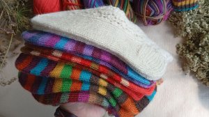 Носочный отпуск! Полоски от Гималаи, ажур из козьего пуха = 5 готовых пар! #knitsocks #носочноевидео