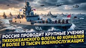 ⚓️Россия проводит крупные учения Тихоокеанского флота: 60 кораблей и более 13 тысяч военнослужащих