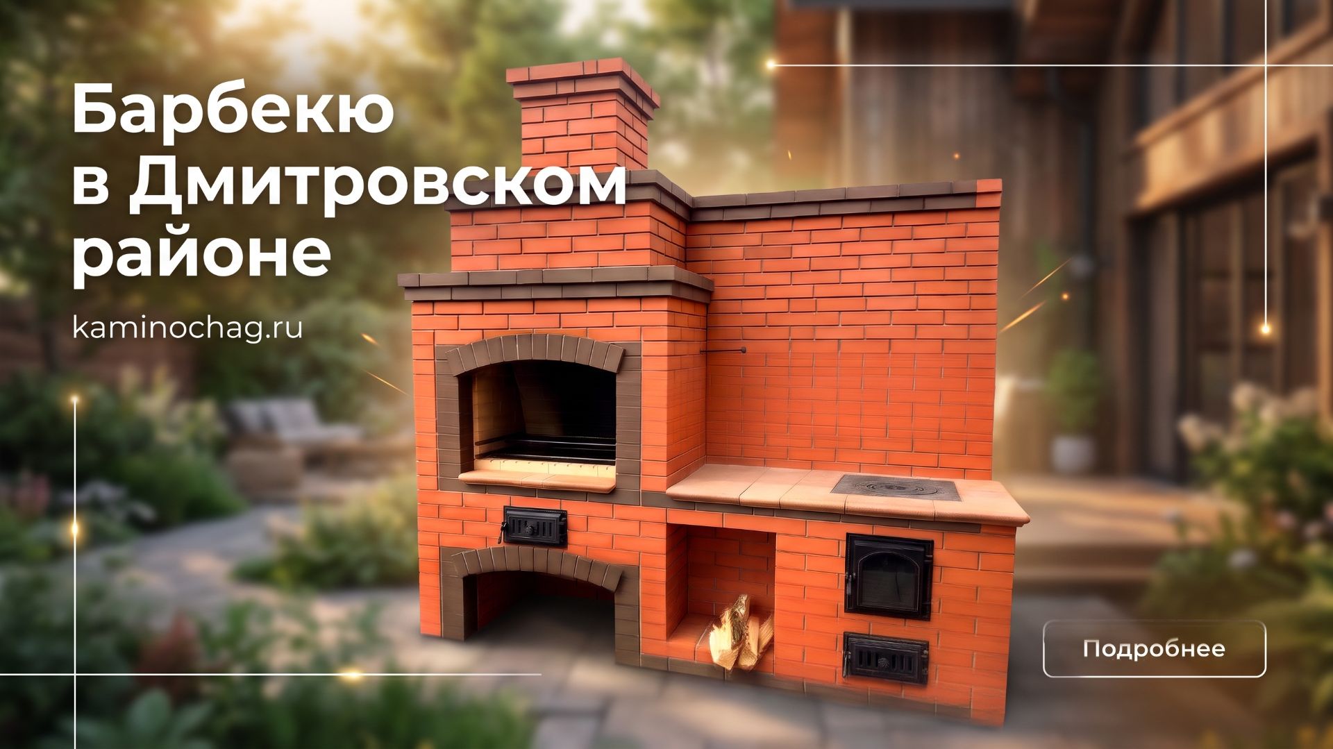 Барбекю из кирпича в Дмитровском районе