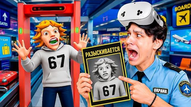 67 В РОЗЫСКЕ!😱 РАБОТАЮ ОХРАННИКОМ АЭРОПОРТА В VR!