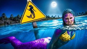 😱 МЫ ВСТРЕТИЛИ ЗЛУЮ РУСАЛКУ В РЕАЛЬНОЙ ЖИЗНИ!! 🧜♀️🚨 Погоня на 24 часа! 🔥❌