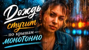 Дождь стучит по крышам монотонно