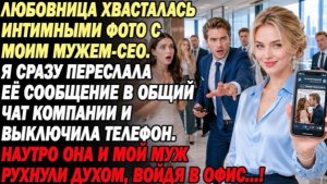 Любовница хвасталась фото с мужем-CEO.Я слила их в рабочий чат,выключила телефон и уснула.Утром!