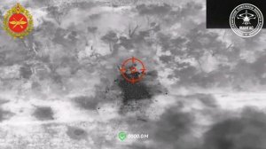 Работа операторов гексакоптеров «Мангас» 37 гвардейской мотострелковой бригады