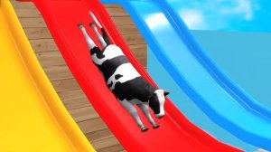Длинная игра-слайд с Коровой, Слоном, Гориллой, Бегемотом, Тигром, забавная 3d-игра с животными (5)