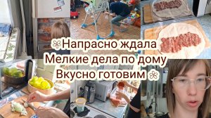 НАПРАСНО ждала,  мелкие дела по дому, вкусно готовим!