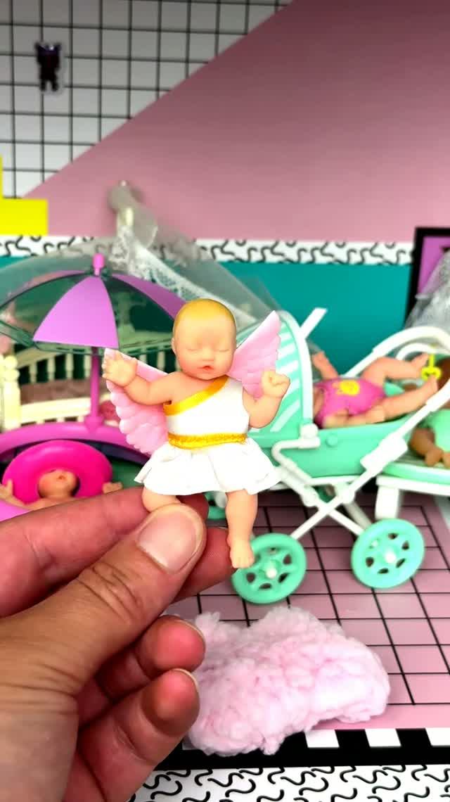 Распаковка ангела👼🪽 мини реборн👶 новая my mini baby zuru #распаковка #шарсюрприз #пупсик #мини