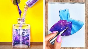 Быстрые творческие лайфхаки! 🎨✨ Рисуем быстро, красиво и просто