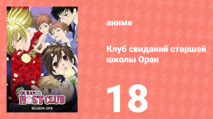 Клуб свиданий старшей школы Оран 18 серия (аниме-сериал, 2006)