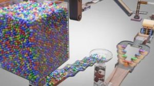 0 000 разноцветных шариков — анимация трассы Marble Run