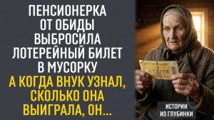 Пенсионерка от обиды выбросила лотерейный билет в мусорку. А когда внук узнал, сколько она выиграла