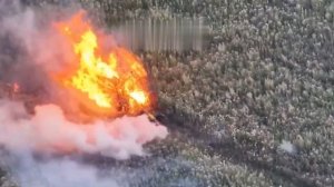 Украинские силы сходили в атаку на танке Т-72 в районе н.п. Хатнее Харьковской области.