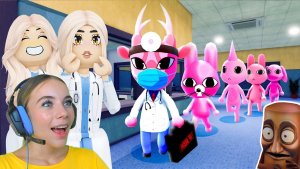 ЛЕЧИМ ТОЛЬКО РОЗОВЫХ ПАЦИЕНТОВ В БОЛЬНИЦЕ С АНОМАЛИЯМИ в ROBLOX! С АЛЁНОЙ